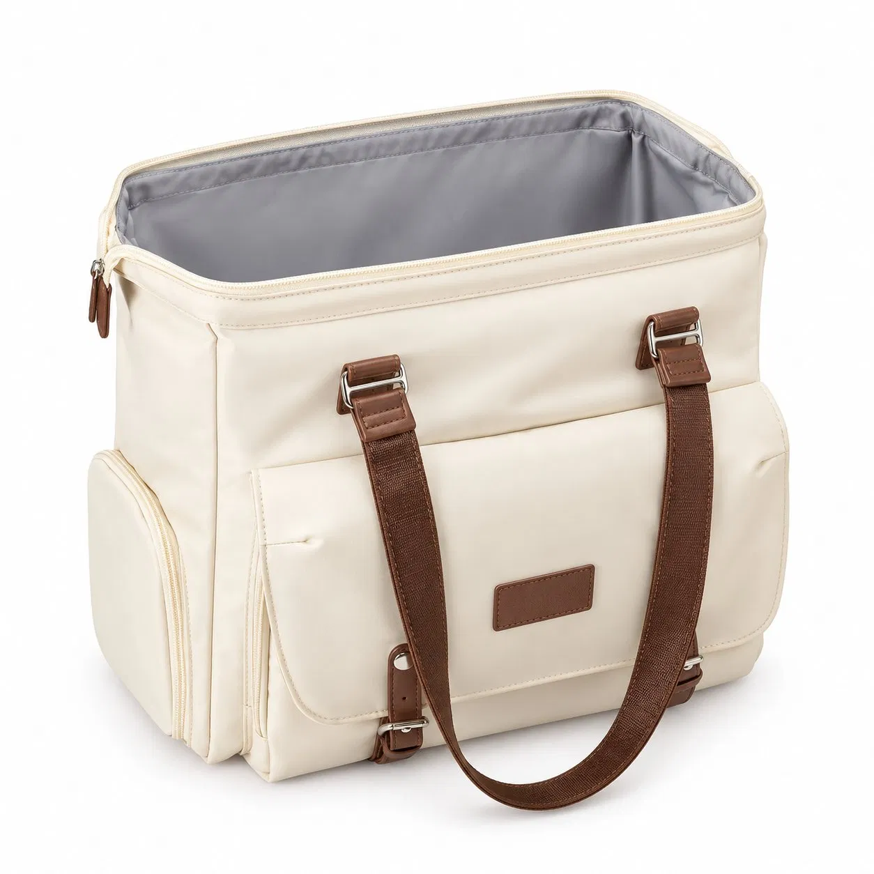 Custom Polyester Convertible Diaper Tote Backpack with Organizer and Insulated Pockets