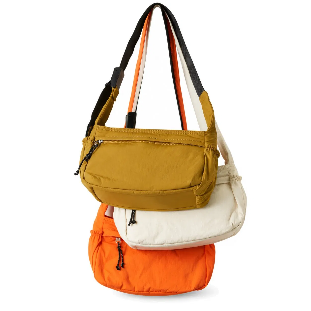Custom Logo Lightweight Women Crossbody Shoulder Bag with Adjustable Strap and Zipper Pockets