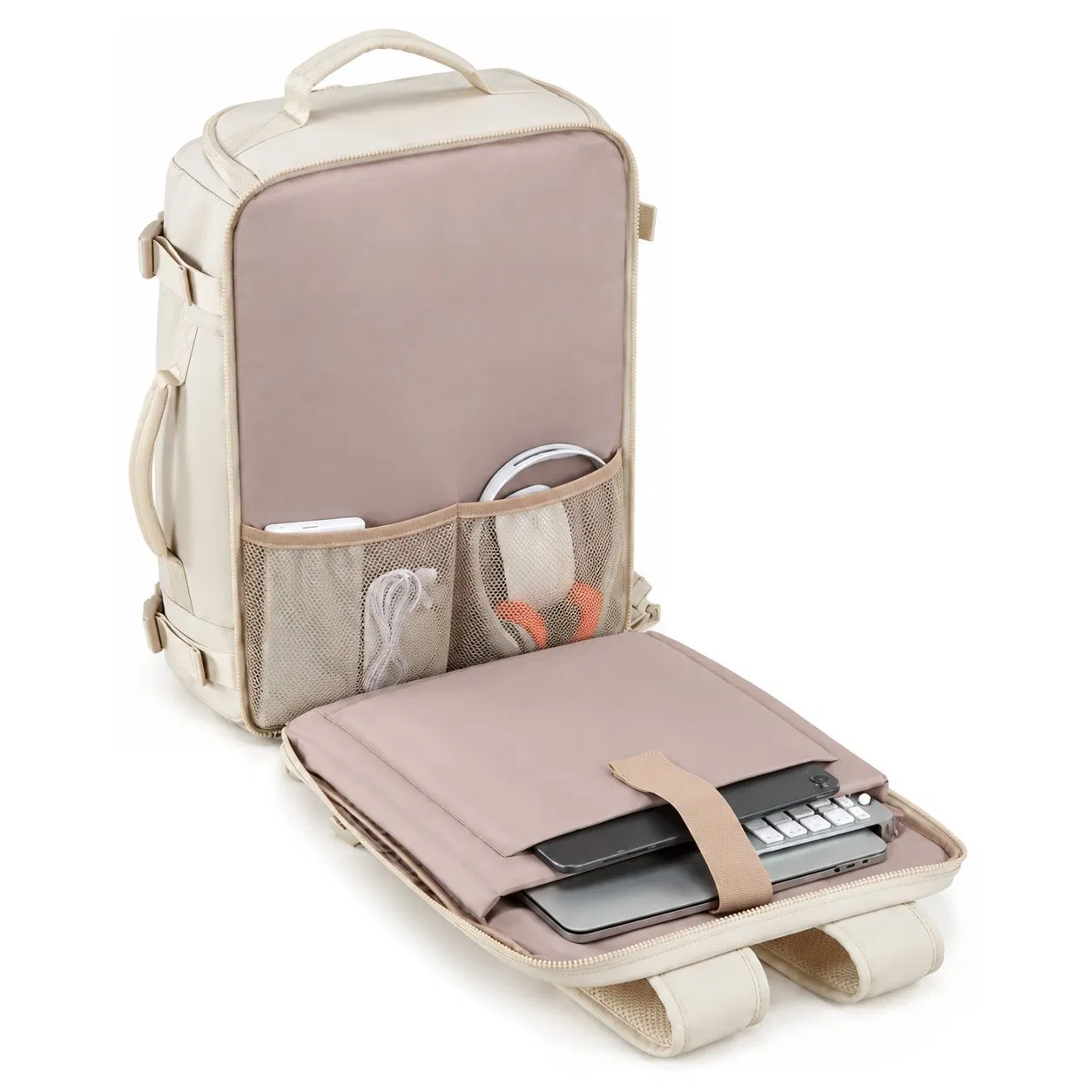 Custom Logo Lightweight Laptop Travel Backpack with Anti Theft Zipper USB Feature and Shoe Compartment