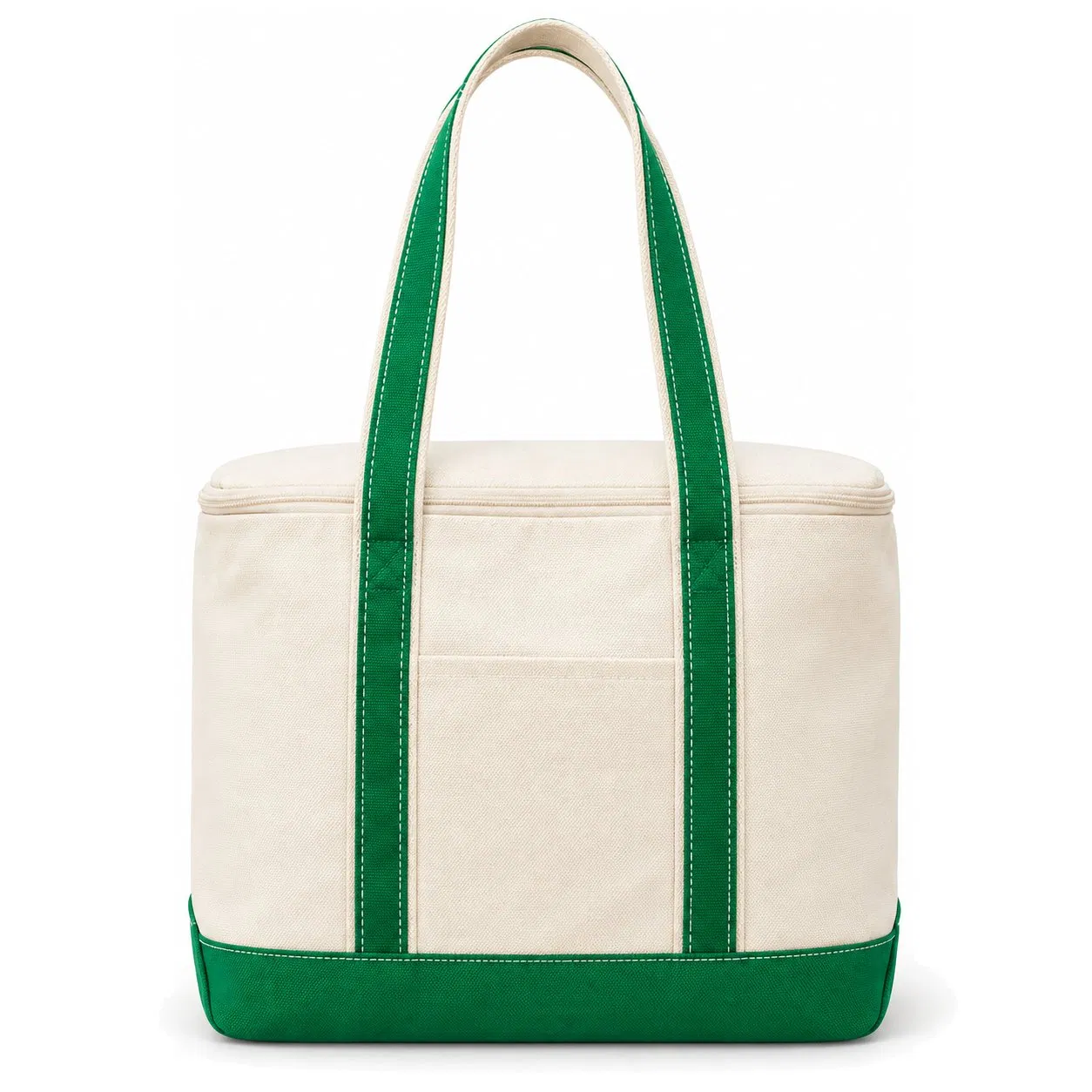 Custom Embroidered Logo Cotton Canvas Insulated Lunch Cooler Tote Bag for Outdoor Picnics and Travel