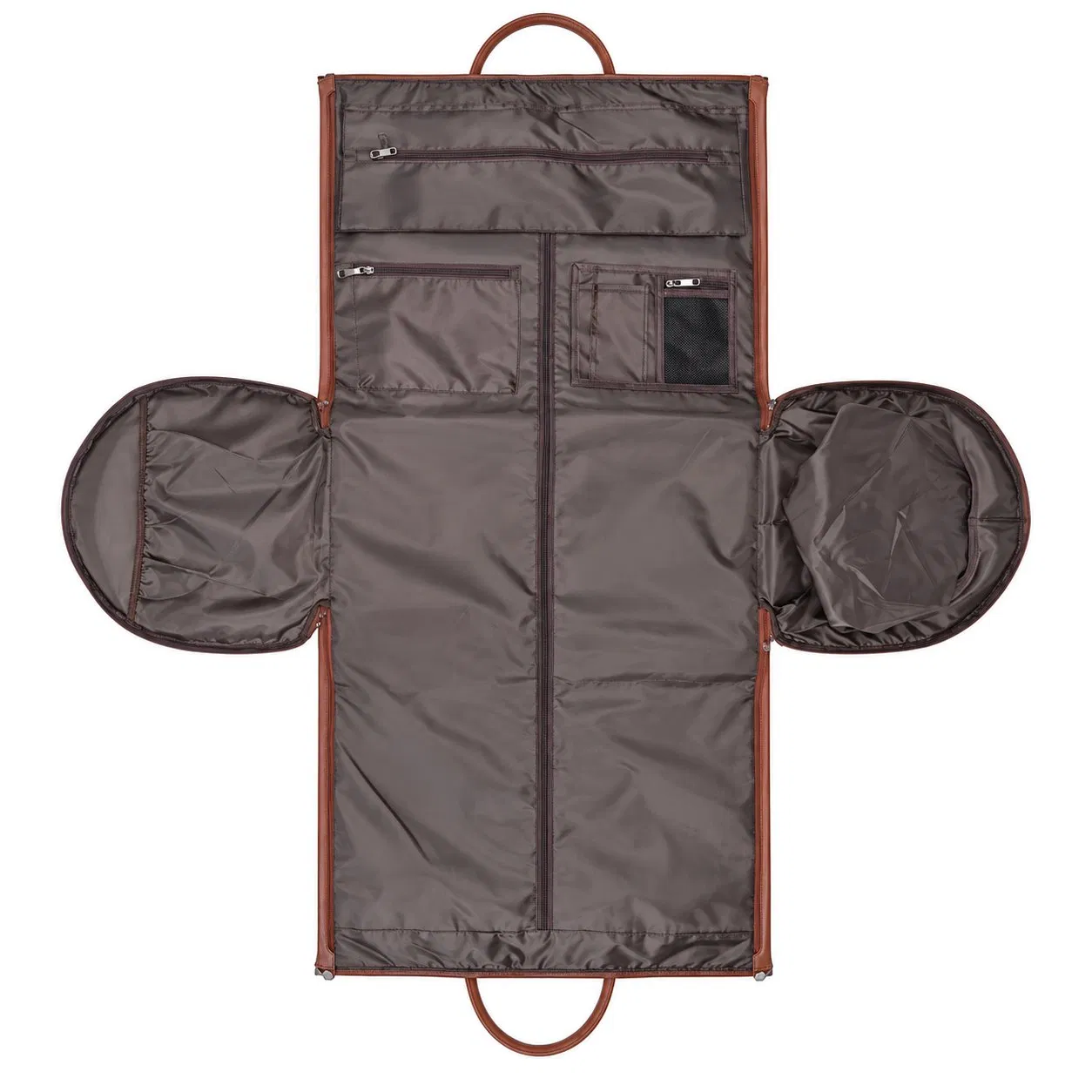Custom Logo PU Convertible Garment Duffel Travel Bag with Adjustable Shoulder Strap and Soft Handles