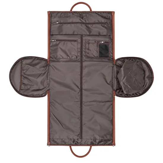 Custom Logo PU Convertible Garment Duffel Travel Bag with Adjustable Shoulder Strap and Soft Handles