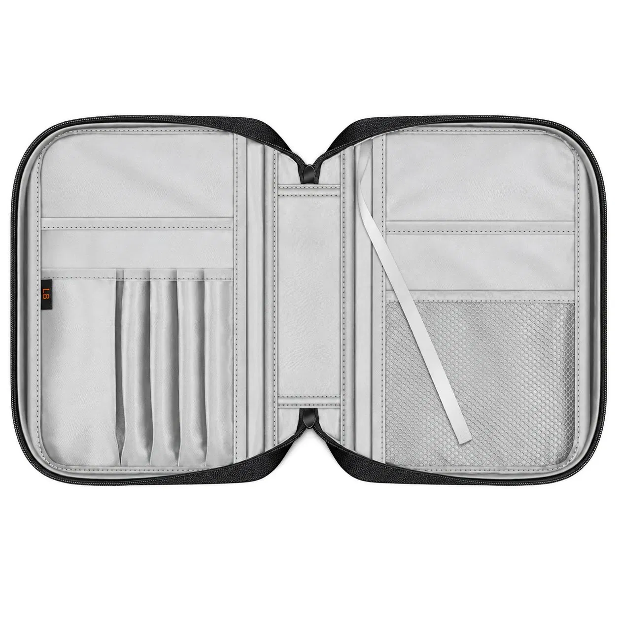 Custom Logo Polyester Bible Cover Storage Case with Carry Handle Zipper Closure and Organizer Pockets
