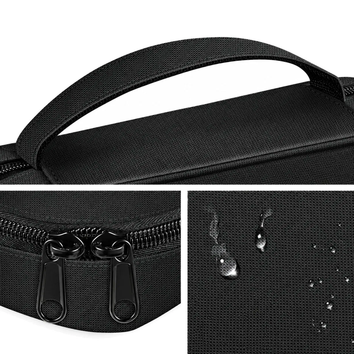 Custom Logo Polyester Bible Cover Storage Case with Carry Handle Zipper Closure and Organizer Pockets