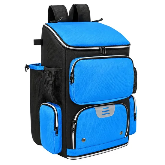 Custom Logo Polyester Baseball Softball Equipment Backpack with Bat Storage and Shoe Compartment