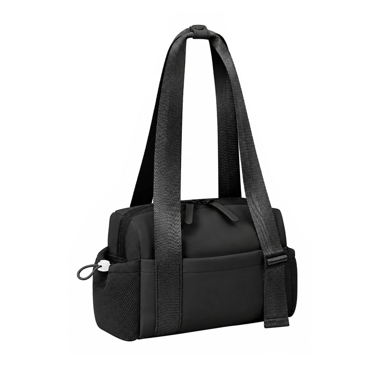 Custom Logo Polyester Mini Gym Shoulder Tote Bag with Zipper Closure for Women Yoga Travel