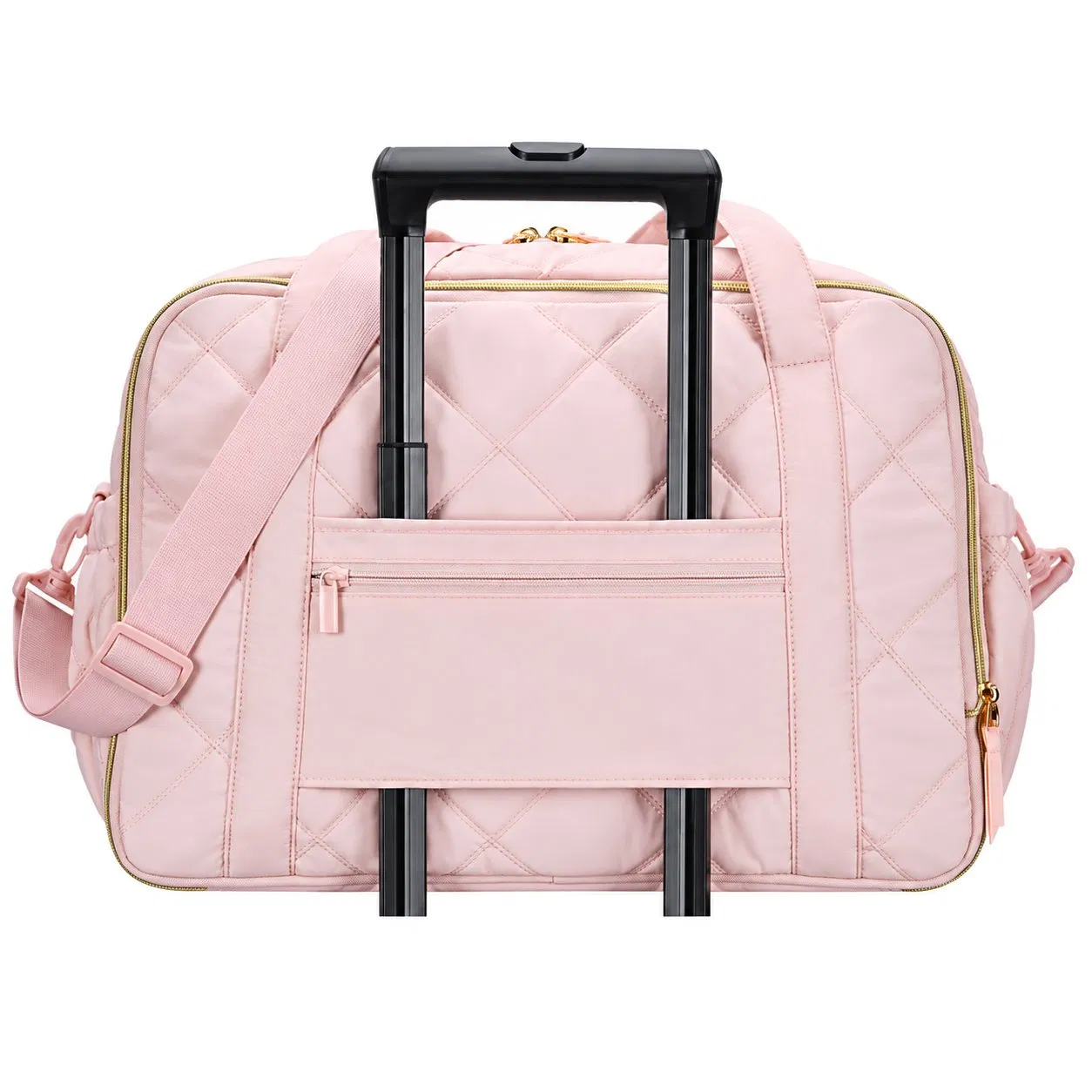 Custom Logo Quilted Women Tote Diaper Bag with Shoulder Strap for Baby Nappy Organization and Travel