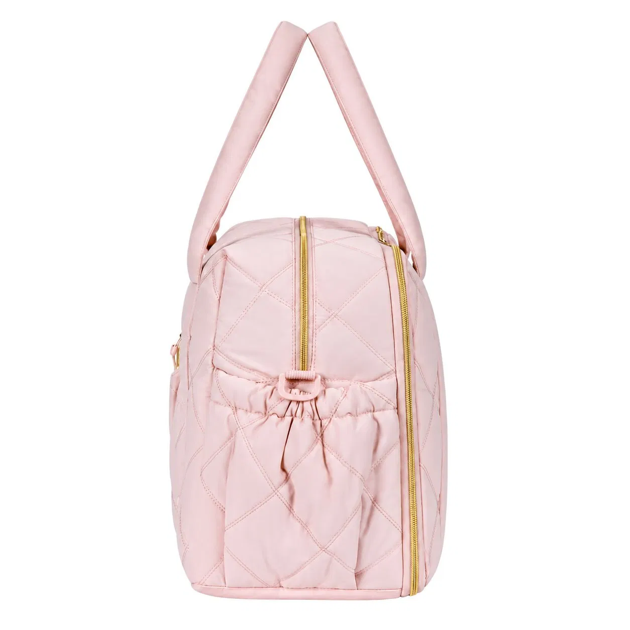 Custom Logo Quilted Women Tote Diaper Bag with Shoulder Strap for Baby Nappy Organization and Travel