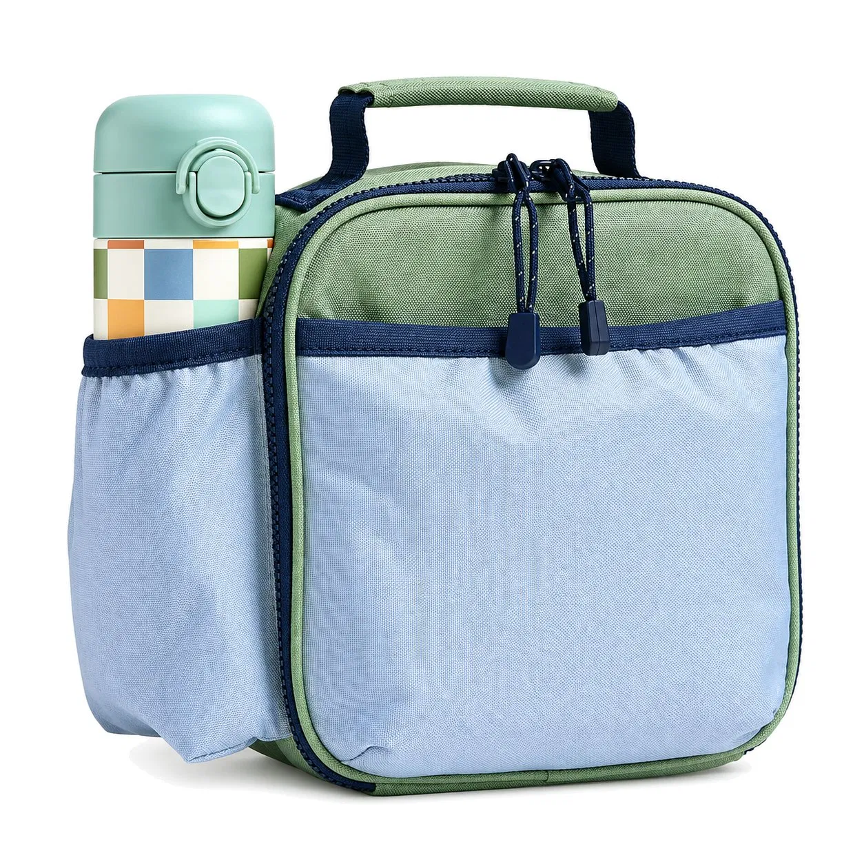 Custom Insulated Kids Lunch Bag with Padded Handle and Bottle Pocket for School Meals