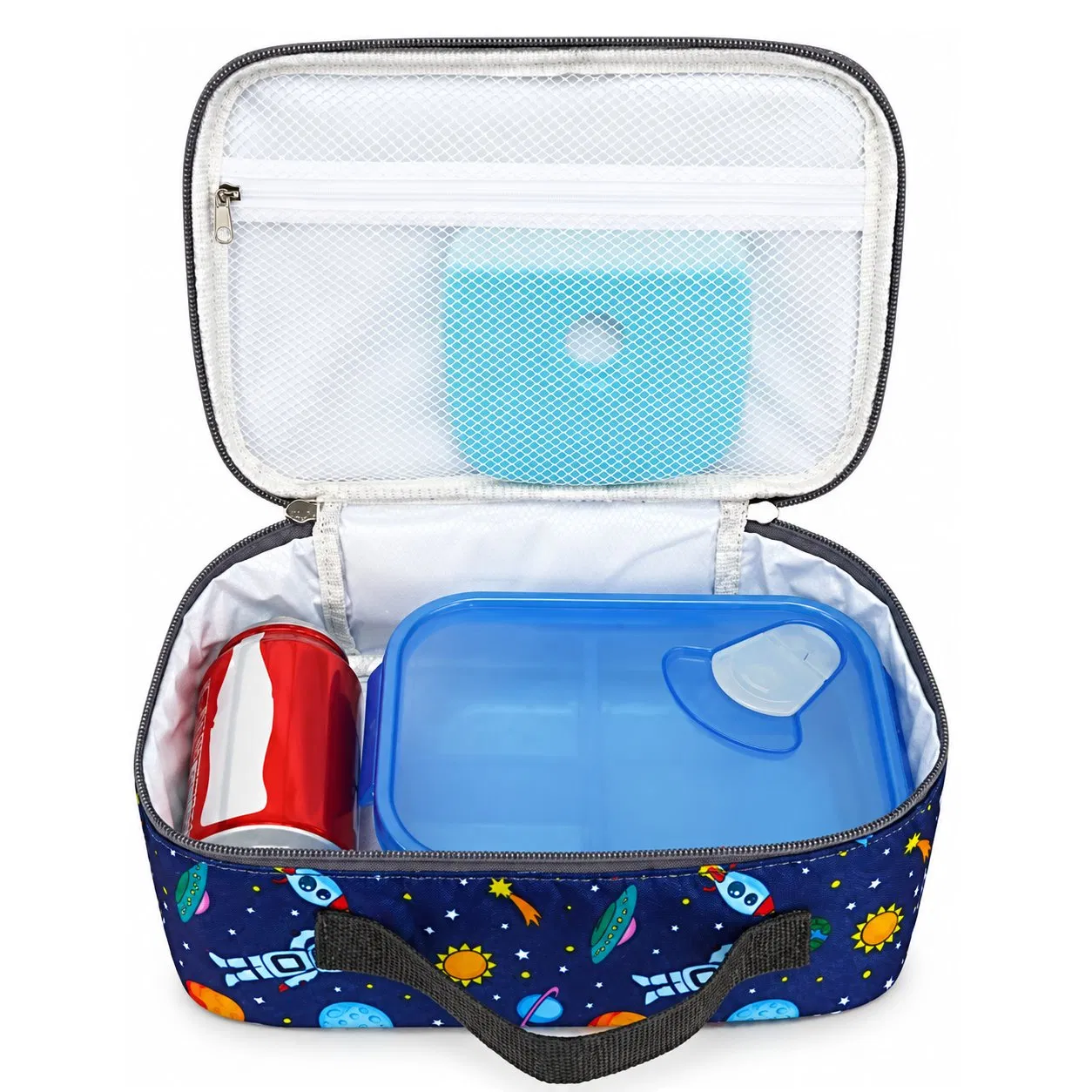 Custom 600d Polyester Insulated Kids Lunch Bag with PEVA Lining for School and Travel