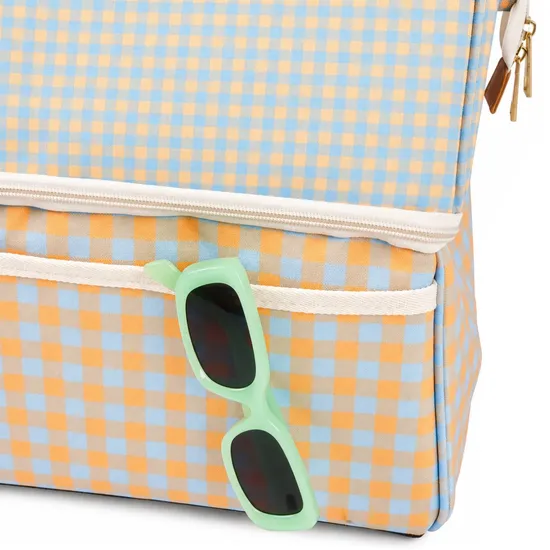 Custom Two Compartment Insulated Cooler Tote Bag with Removable Shoulder Strap for Travel Picnics