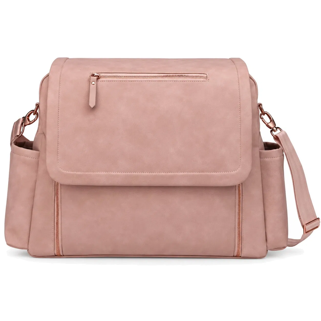Custom PU Leather Diaper Backpack with Fold out Changing Station and Fifteen Pockets