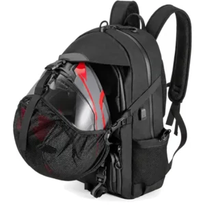 Custom Polyester Motorcycle Helmet Backpack for Cycling Outdoor Travel and Gear Storage
