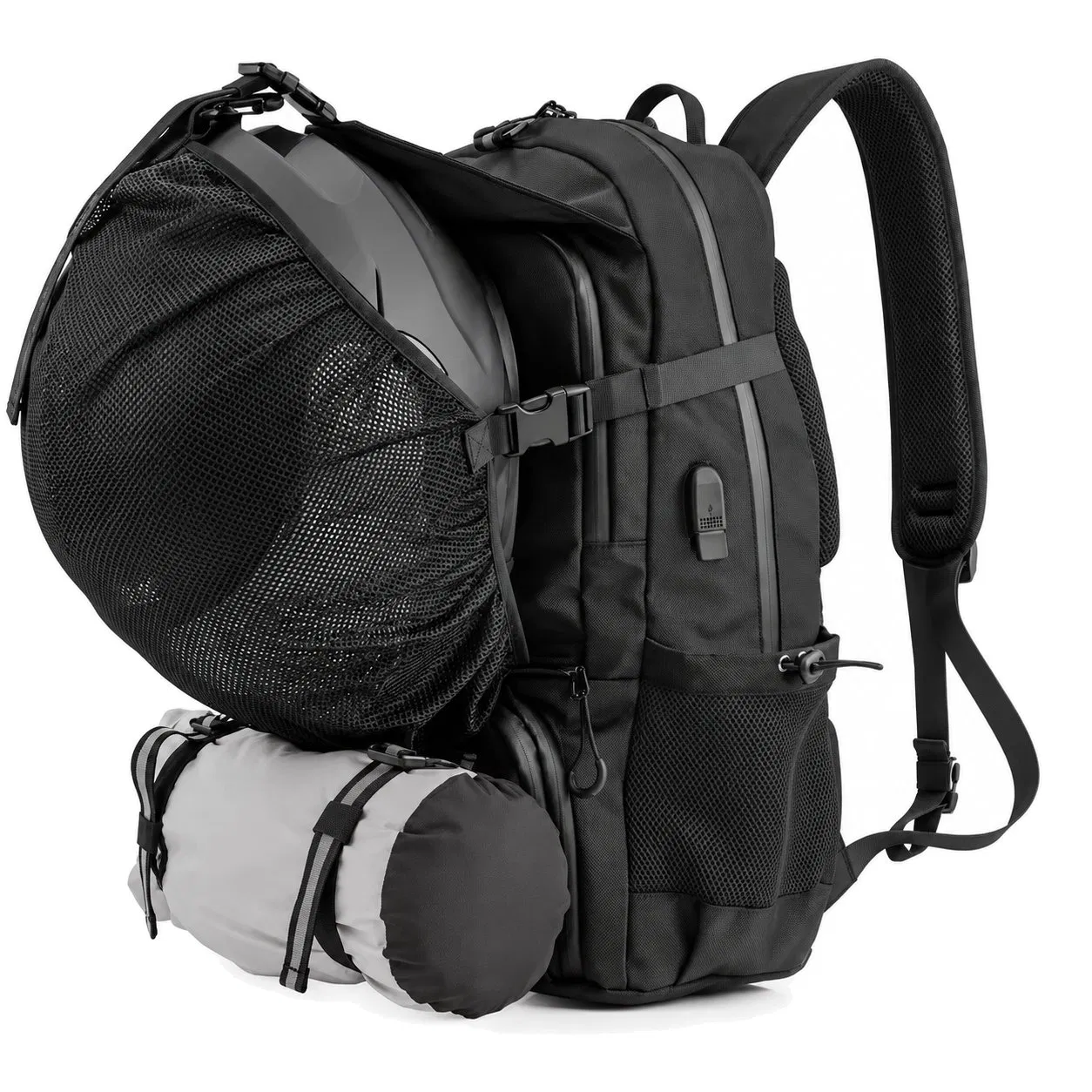 Custom Polyester Motorcycle Helmet Backpack for Cycling Outdoor Travel and Gear Storage