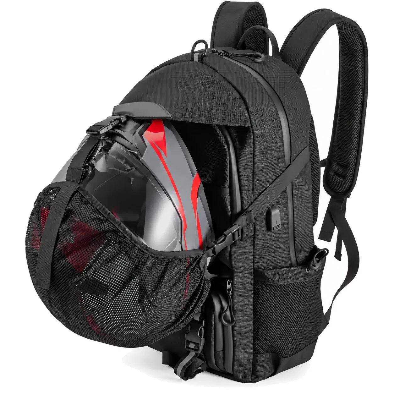 Custom Polyester Motorcycle Helmet Backpack for Cycling Outdoor Travel and Gear Storage