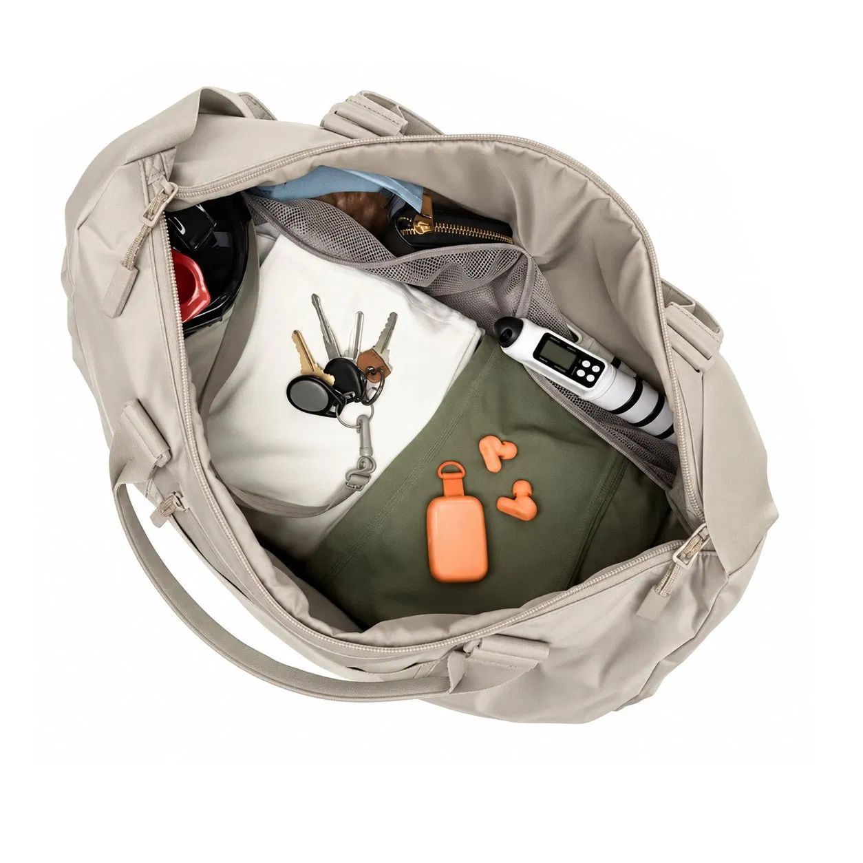 Custom Nylon Gym Duffel Bag with Adjustable Shoulder Strap and Soft Handle for Weekend Travel