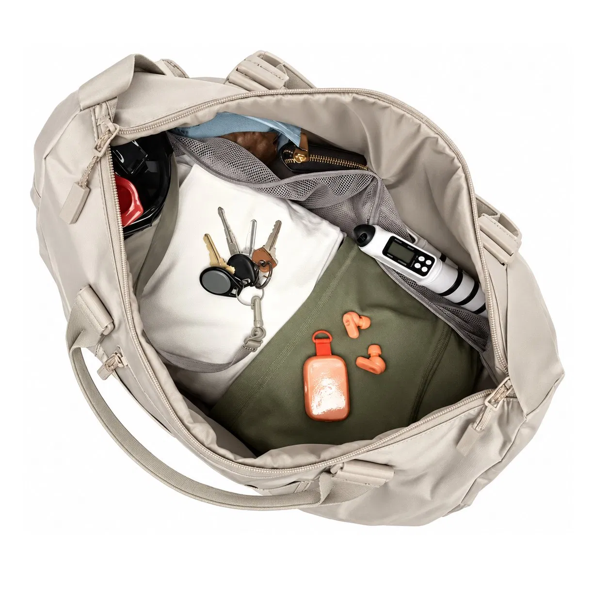 Custom Weekend Gym Duffel Bag with Shoe Compartment Soft Handle and Adjustable Travel Strap