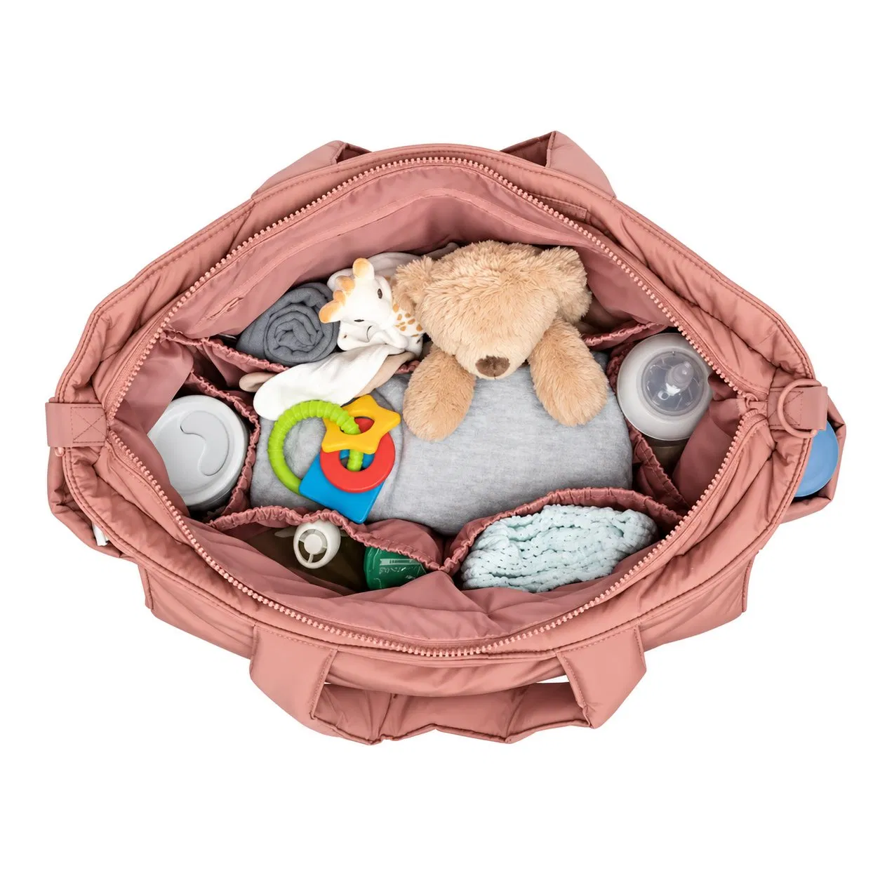 Custom Polyester Stroller Organizer Diaper Bag with Shoulder Carry for Daily Baby Essentials