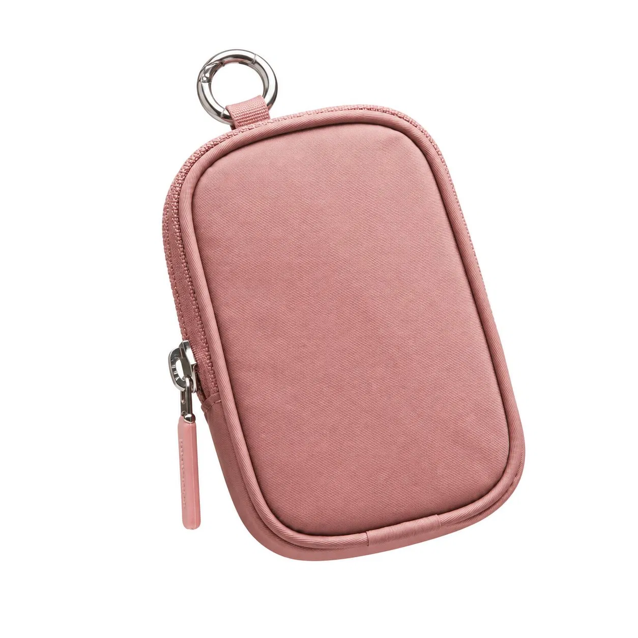 Custom Unisex Nylon Zipper Keychain Coin Purse with Detachable Card Holder for Daily Use