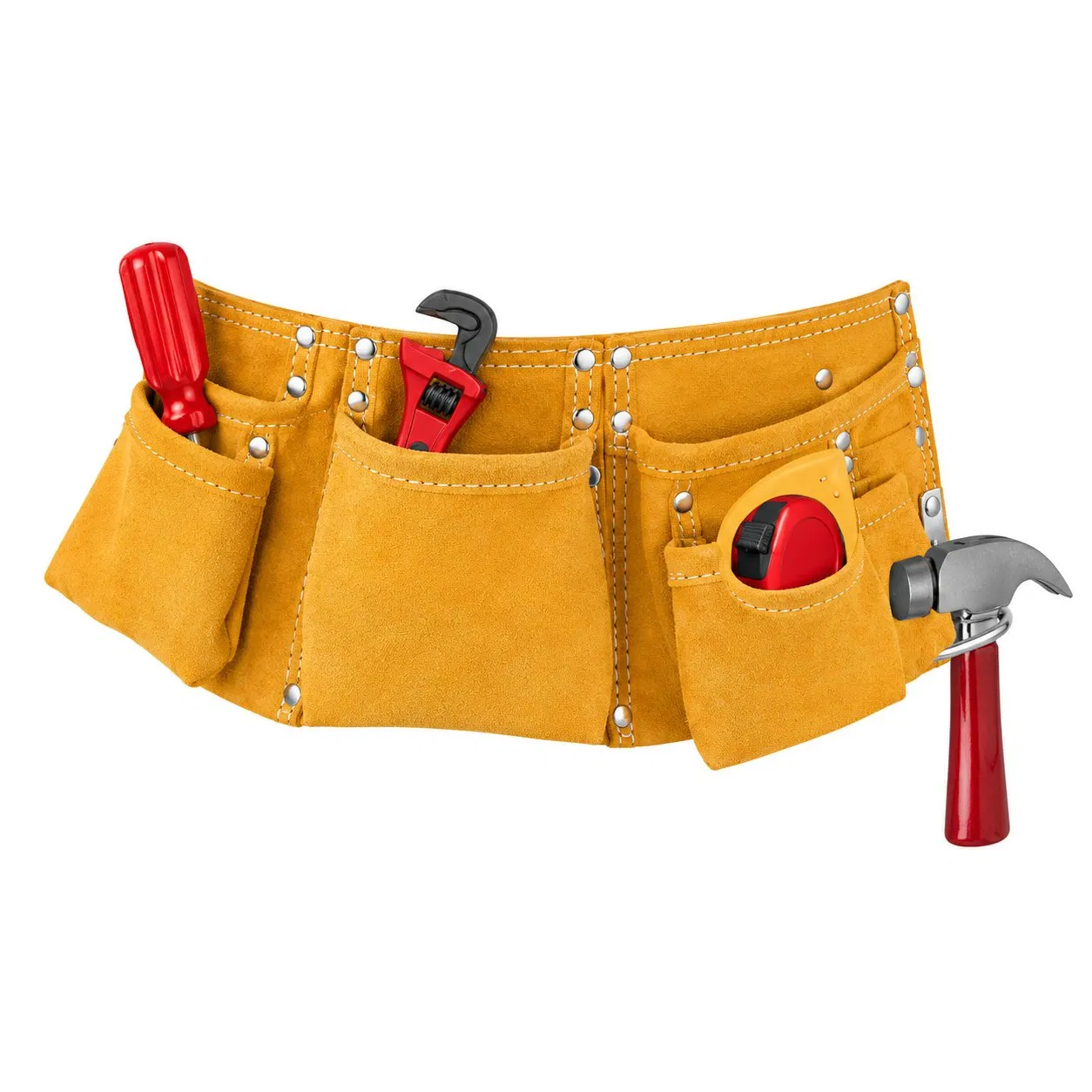 Custom Kids Pretend Play Tool Belt with Adjustable Buckle Strap and Multiple Storage Pockets