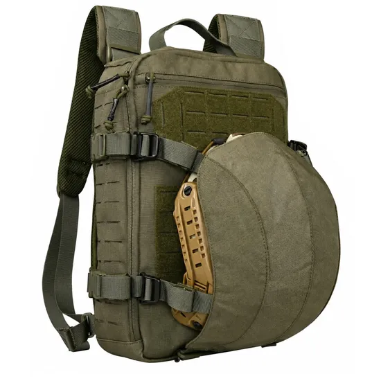 Custom Nylon Molle Helmet Backpack with Retention Straps for Hiking Camping and Travel