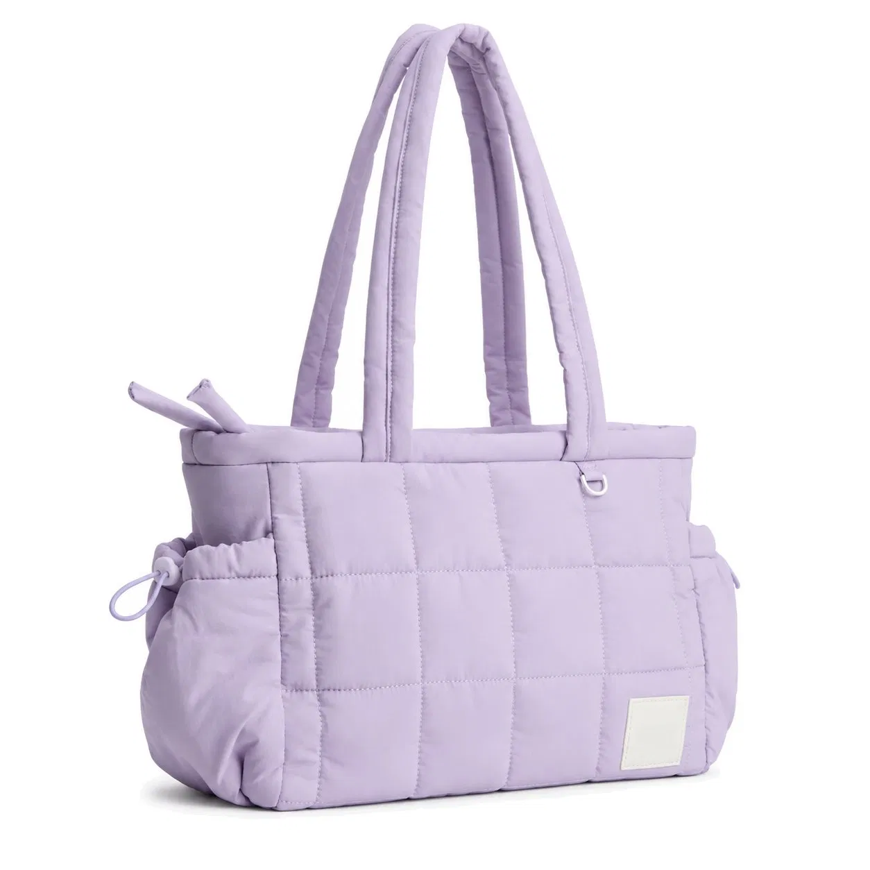 Custom Quilted Nylon Puffer Tote Bag for Women with Zipper for Office and Shopping