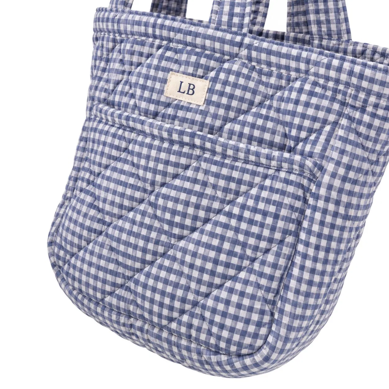 Custom Cotton Quilted Diaper Tote Bag for Maternity and Baby Essentials During Travel
