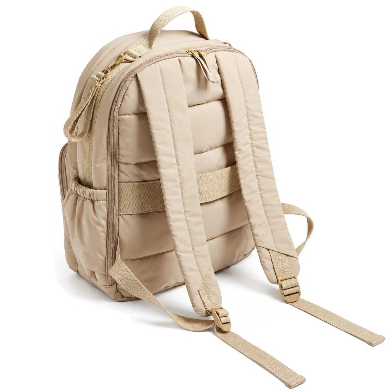 Custom Quilted PU Diaper Backpack with Spacious Compartments for Mommy and Baby Travel