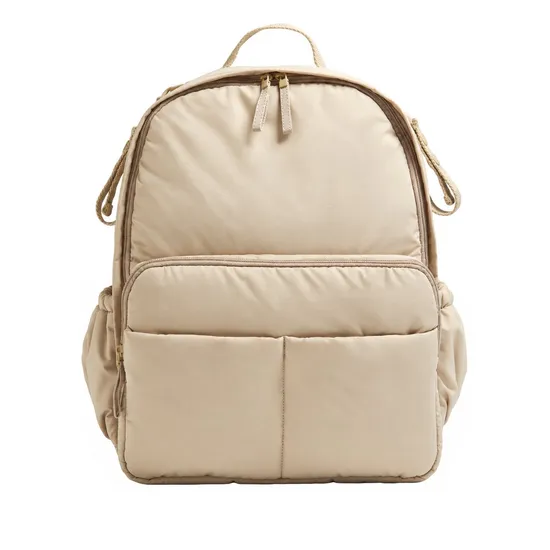 Custom Quilted PU Diaper Backpack with Spacious Compartments for Mommy and Baby Travel