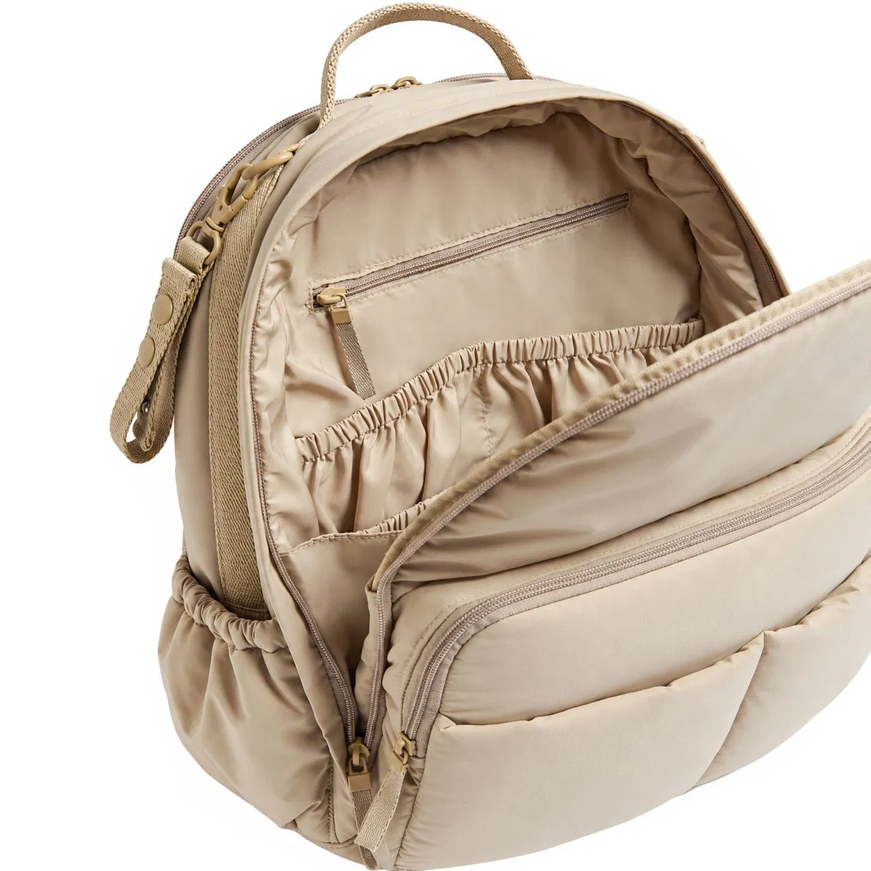 Custom Quilted PU Diaper Backpack with Spacious Compartments for Mommy and Baby Travel