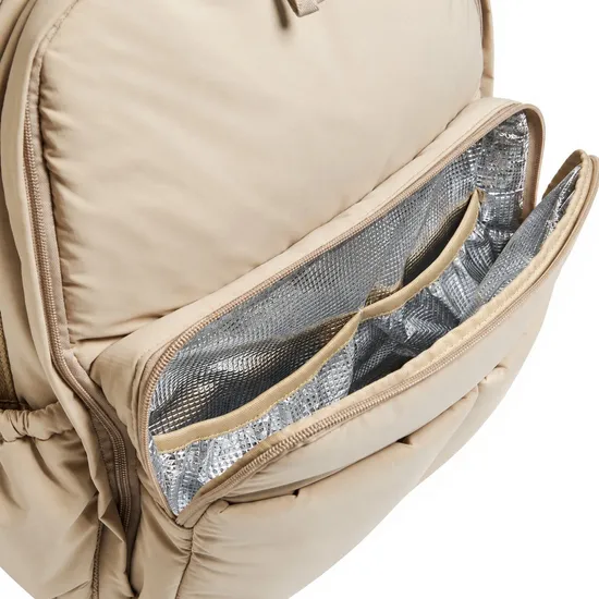 Custom Quilted PU Diaper Backpack with Spacious Compartments for Mommy and Baby Travel