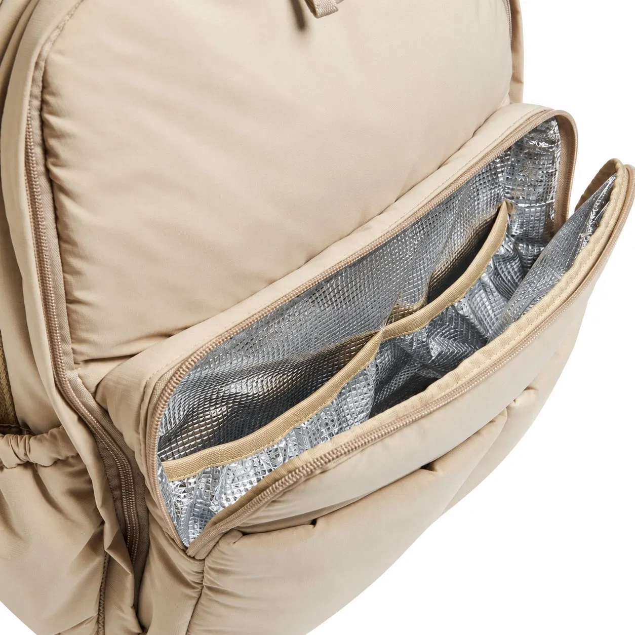 Custom Quilted PU Diaper Backpack with Spacious Compartments for Mommy and Baby Travel