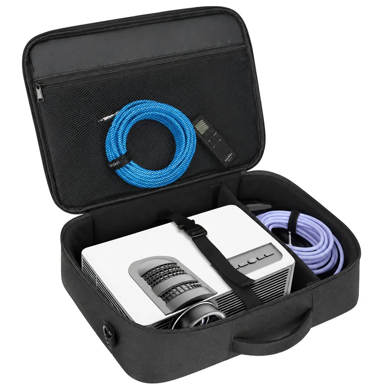 Custom Polyester Projector Travel Carrying Case with Zipper and Handle for Equipment Storage