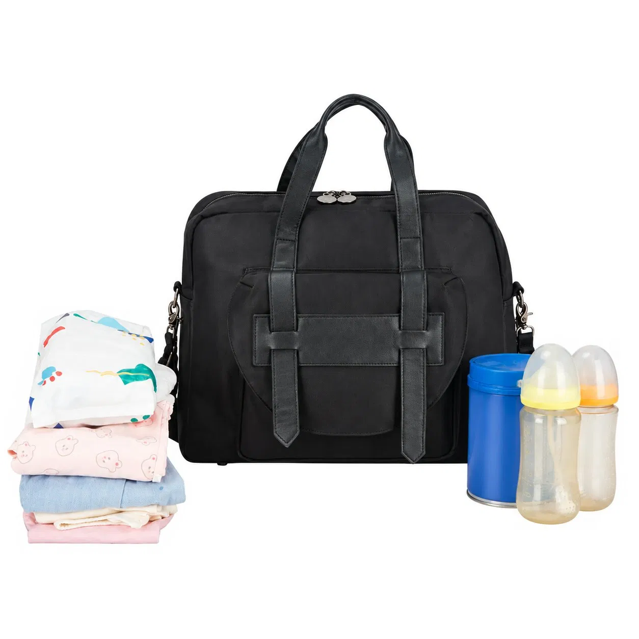 Water Resistant Travel Diaper Bag with Large Compartment and Multiple Pockets