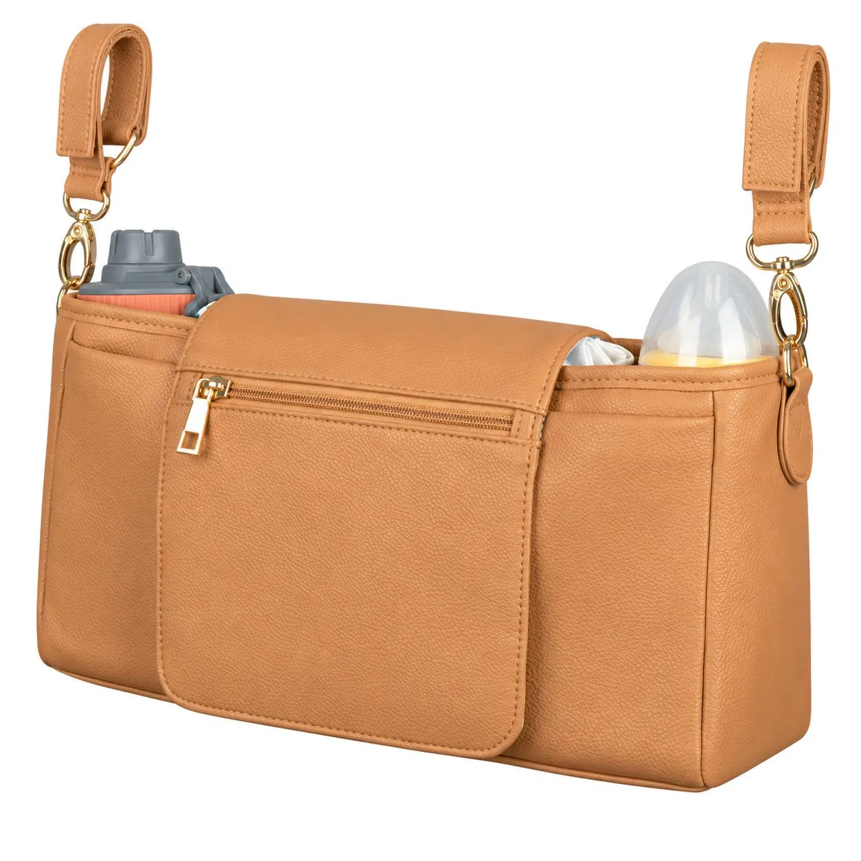 Custom Water Resistant Baby Stroller Organizer Bag with Bottle Holder for Travel