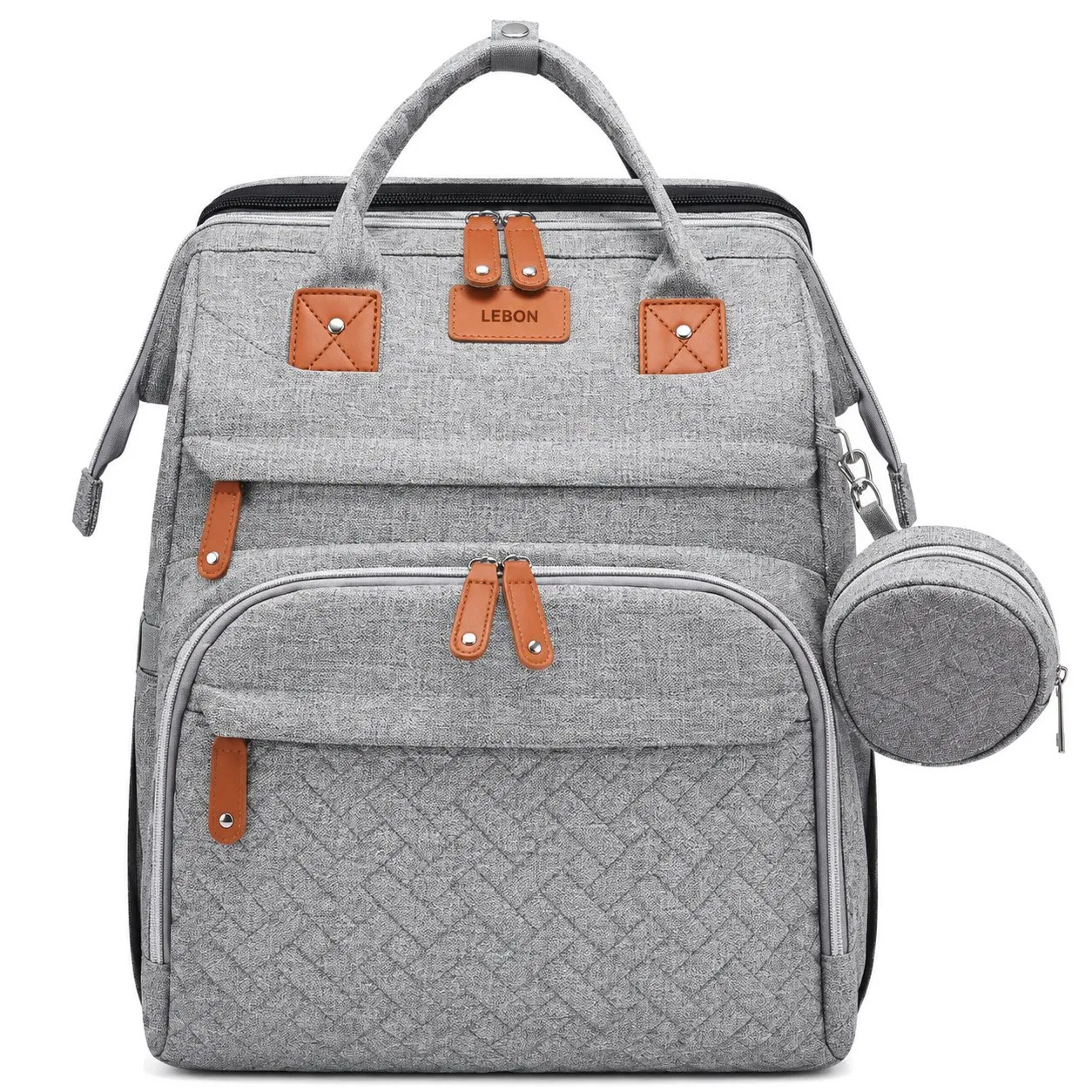 Portable Oxford Diaper Backpack with Insulated Pocket USB Port and RFID Protection