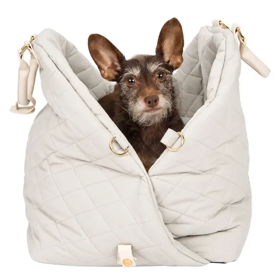 Custom Nylon Puffer Pet Carrier Tote Bag with Polyester Lining for Cat and Dog Travel