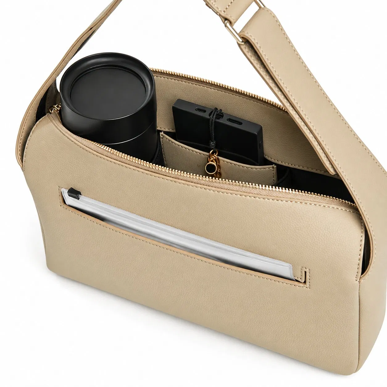 Custom Water Resistant Stroller Organizer Caddy with Convertible Shoulder Bag Design