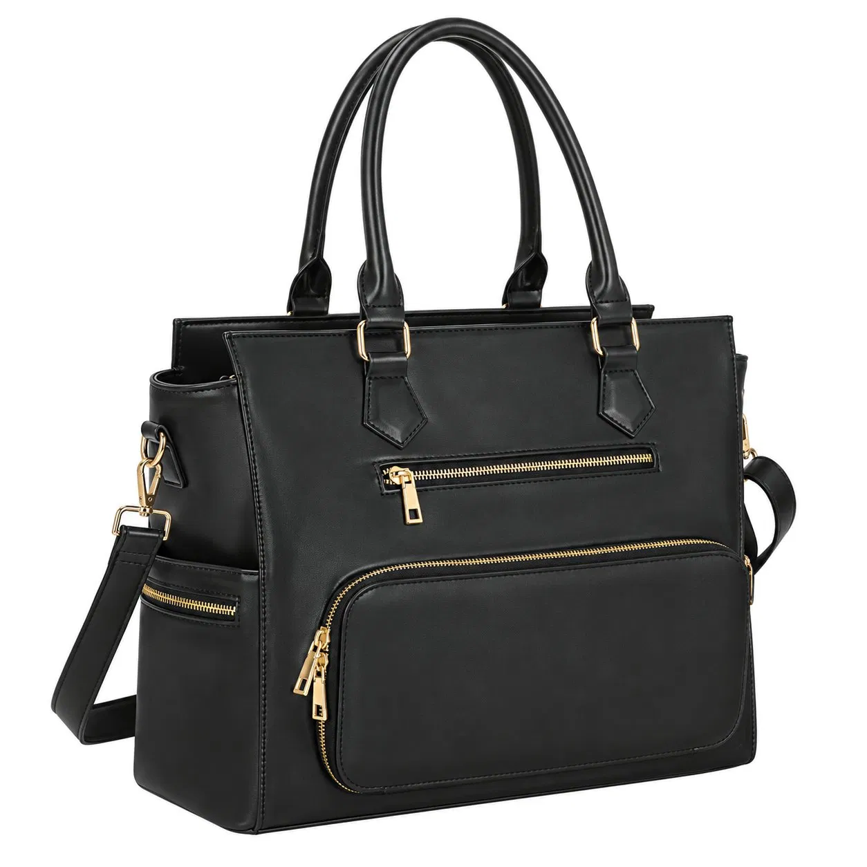 Custom PU Laptop Lunch Tote Bag with Insulated Compartment and PEVA Lining