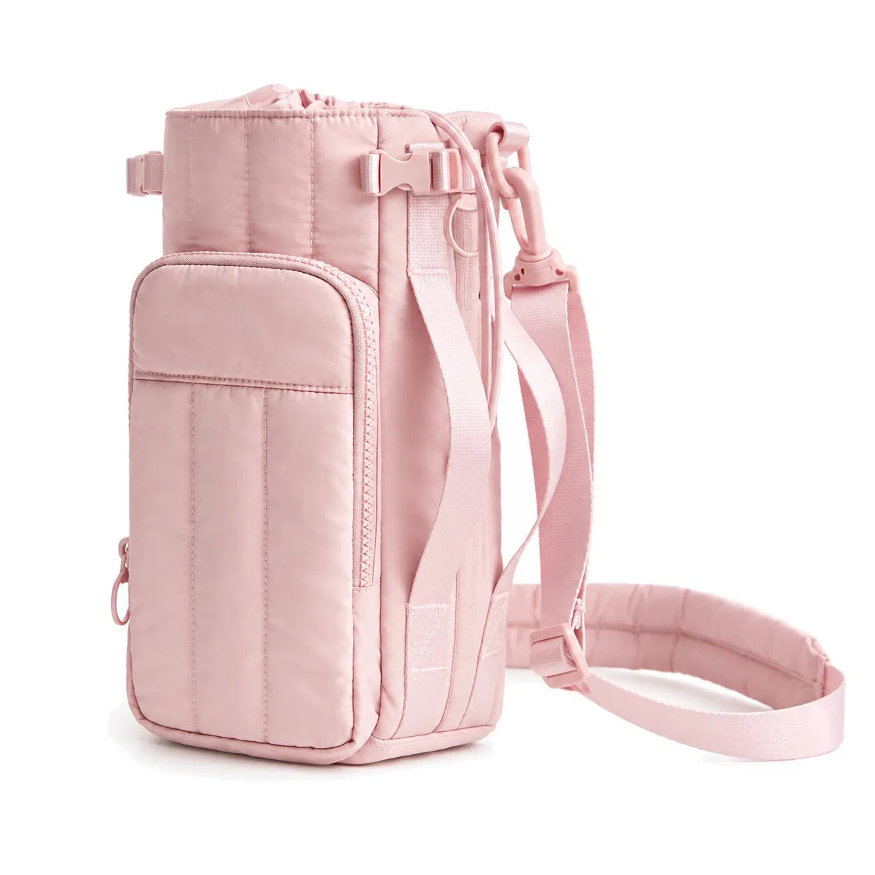 Custom Nylon Insulated Water Bottle Crossbody Bag with Adjustable Strap for Gym and Travel