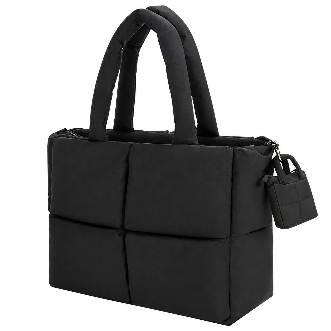 Custom Waterproof Nylon Tote Handbag with Polyester Lining for Women Travel and Shopping