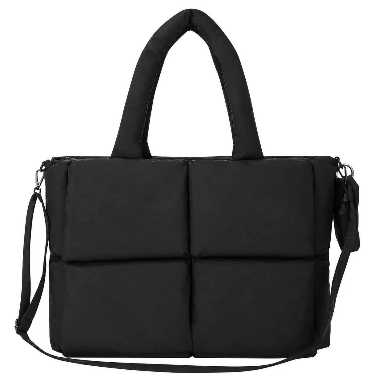 Custom Waterproof Nylon Tote Handbag with Polyester Lining for Women Travel and Shopping