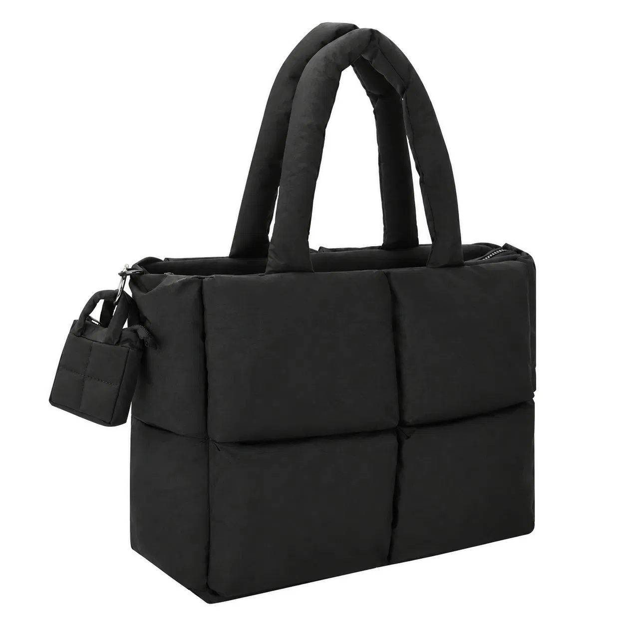 Custom Waterproof Nylon Tote Handbag with Polyester Lining for Women Travel and Shopping