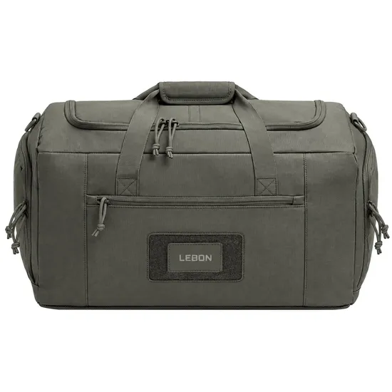 Custom Polyester Sports Gym Travel Duffle Bag with Adjustable Storage Dividers