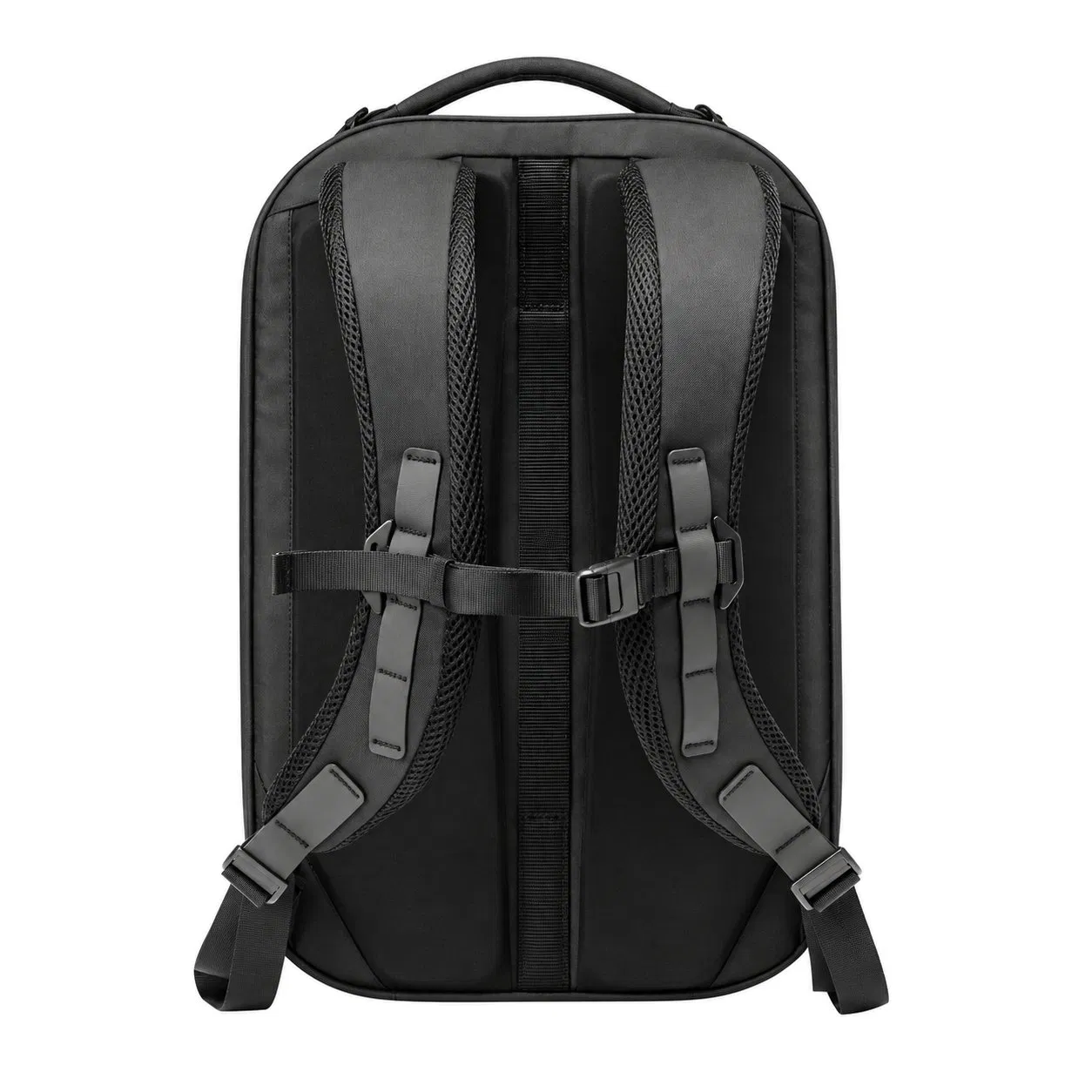 Custom Nylon Laptop Travel Backpack with RFID Protection and Integrated Luggage Strap