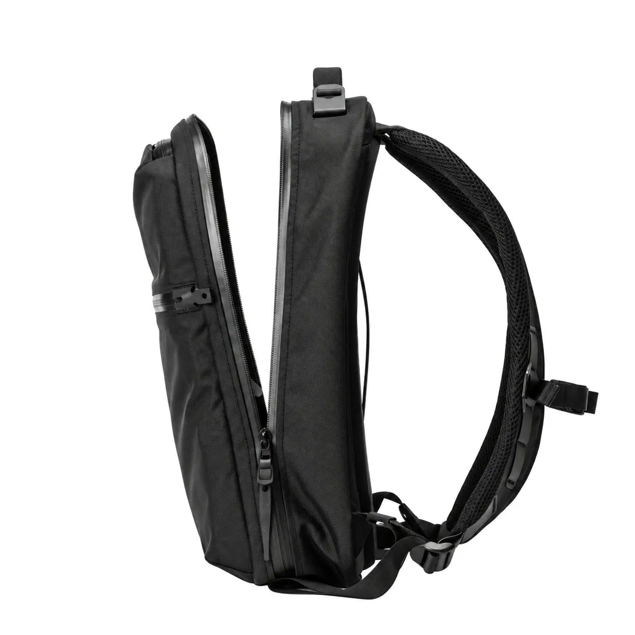 Custom Nylon Laptop Travel Backpack with RFID Protection and Integrated Luggage Strap