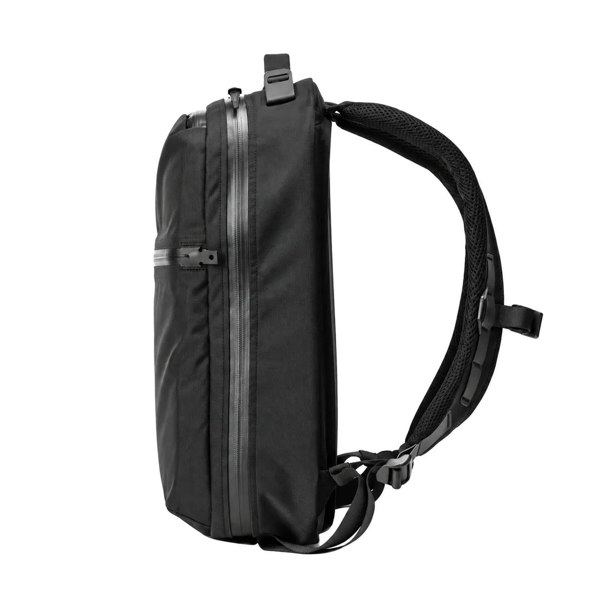 Custom Nylon Laptop Travel Backpack with RFID Protection and Integrated Luggage Strap