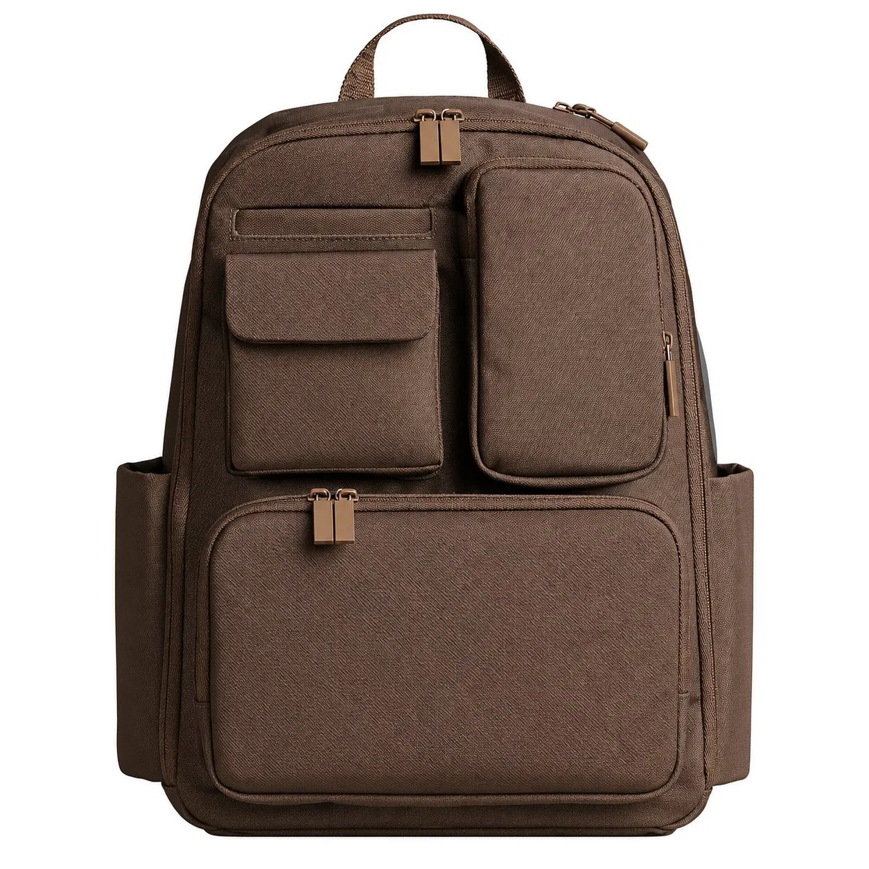 Custom Polyester Diaper Backpack with Insulated Bottle Pockets and Laptop Storage