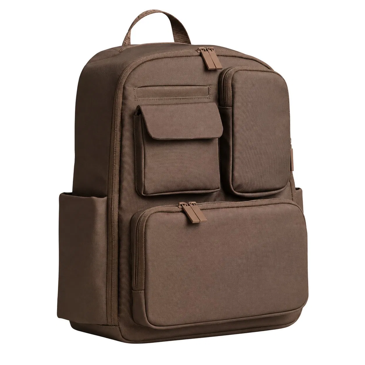 Custom Polyester Diaper Backpack with Insulated Bottle Pockets and Laptop Storage