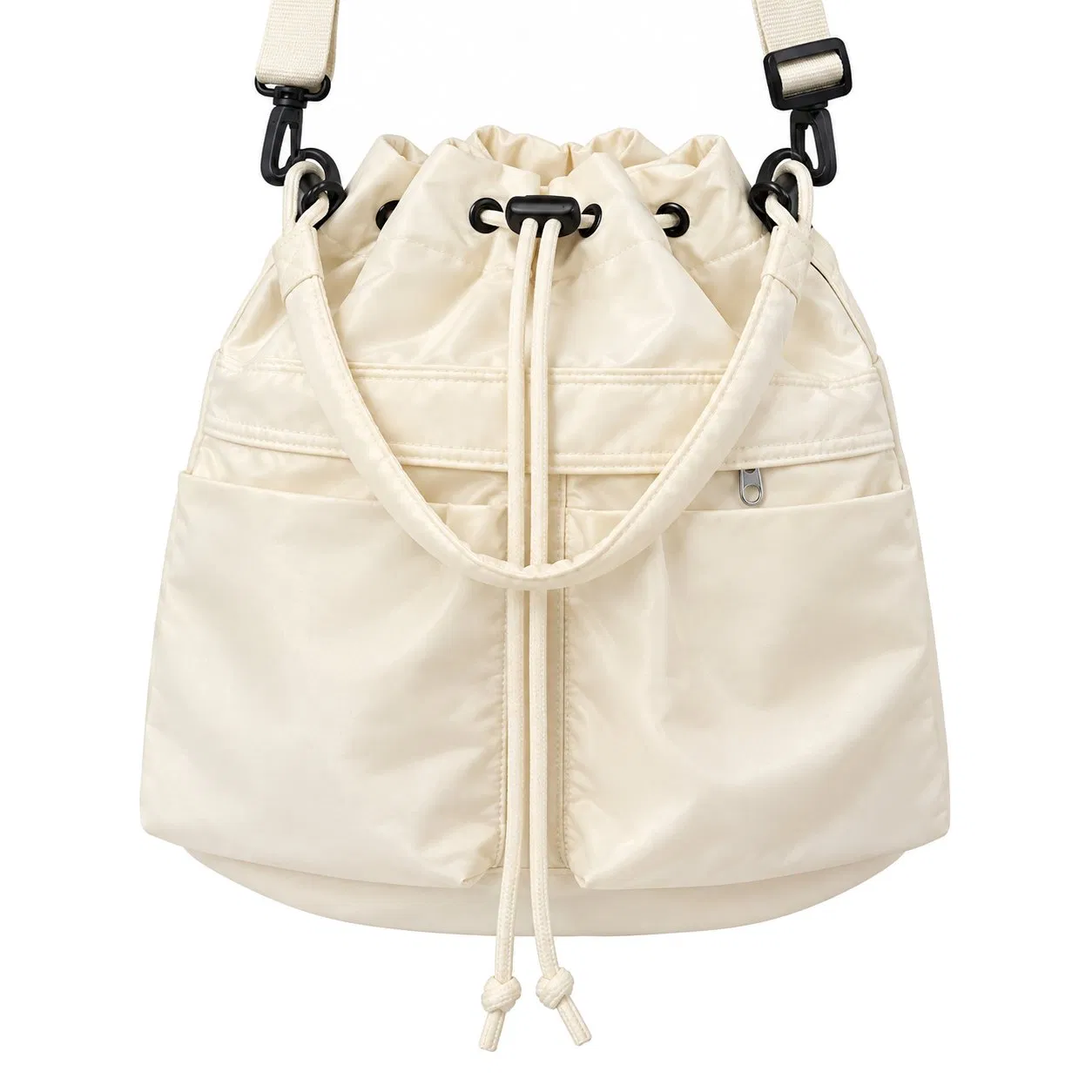 Custom Lightweight Nylon Multi Pocket Backpack for Women School and Travel Use